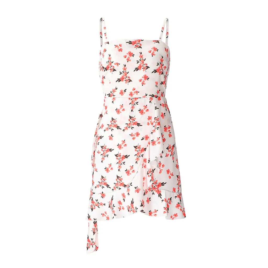 New Women's Spring And Summer Fashion Dress Spaghetti Strap Casual Printing Bohemian Female Party Night платье женское |