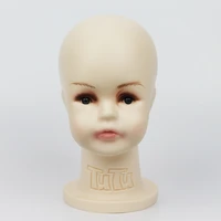 39 cm unbreakable realistic plastic babykid mannequin dummy head for hat display manikin heads