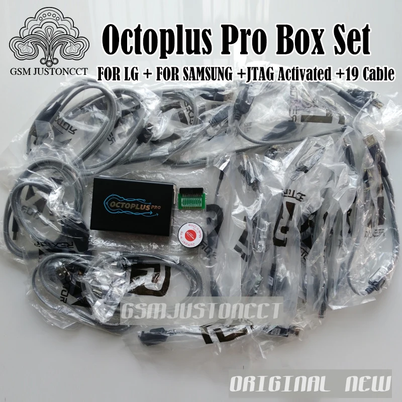 Новейшая версия octoplus Pro Box + eMMC / JTAG активированный и 19 набор кабелей для Samsung LG