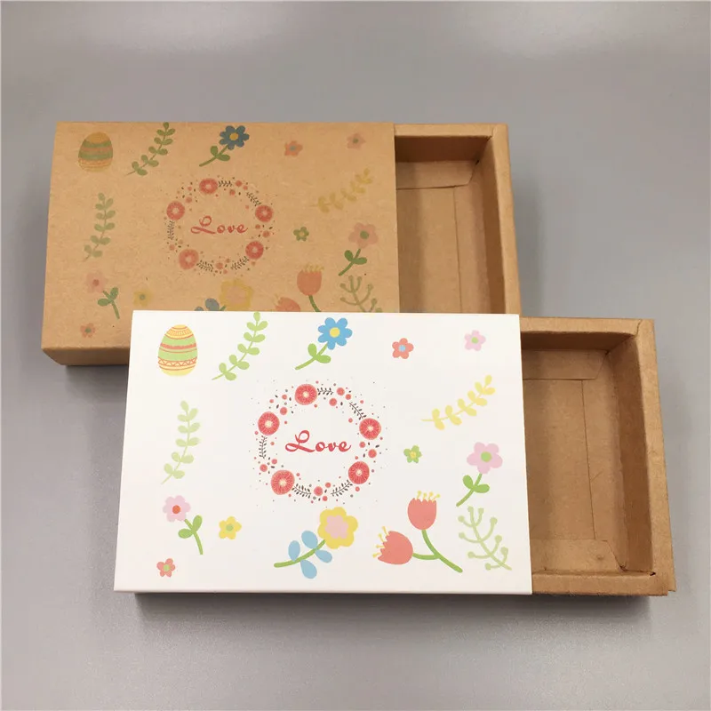 Подарочная коробка из крафт бумаги 50 шт./лот|Упаковка и стойки для украшений| |