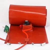 200 l55 gallon 250x1740x1 6mm 3000w 220v flexible silicon band drum heater blanket oil biodiesel barrel electrical wires