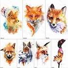 OMMGO серия этнических Лис, Временные татуировки, наклейки акварельные, поддельные татуировки для женщин, мужчин, Пользовательские Флеш водостойкие татуировки боди-арт