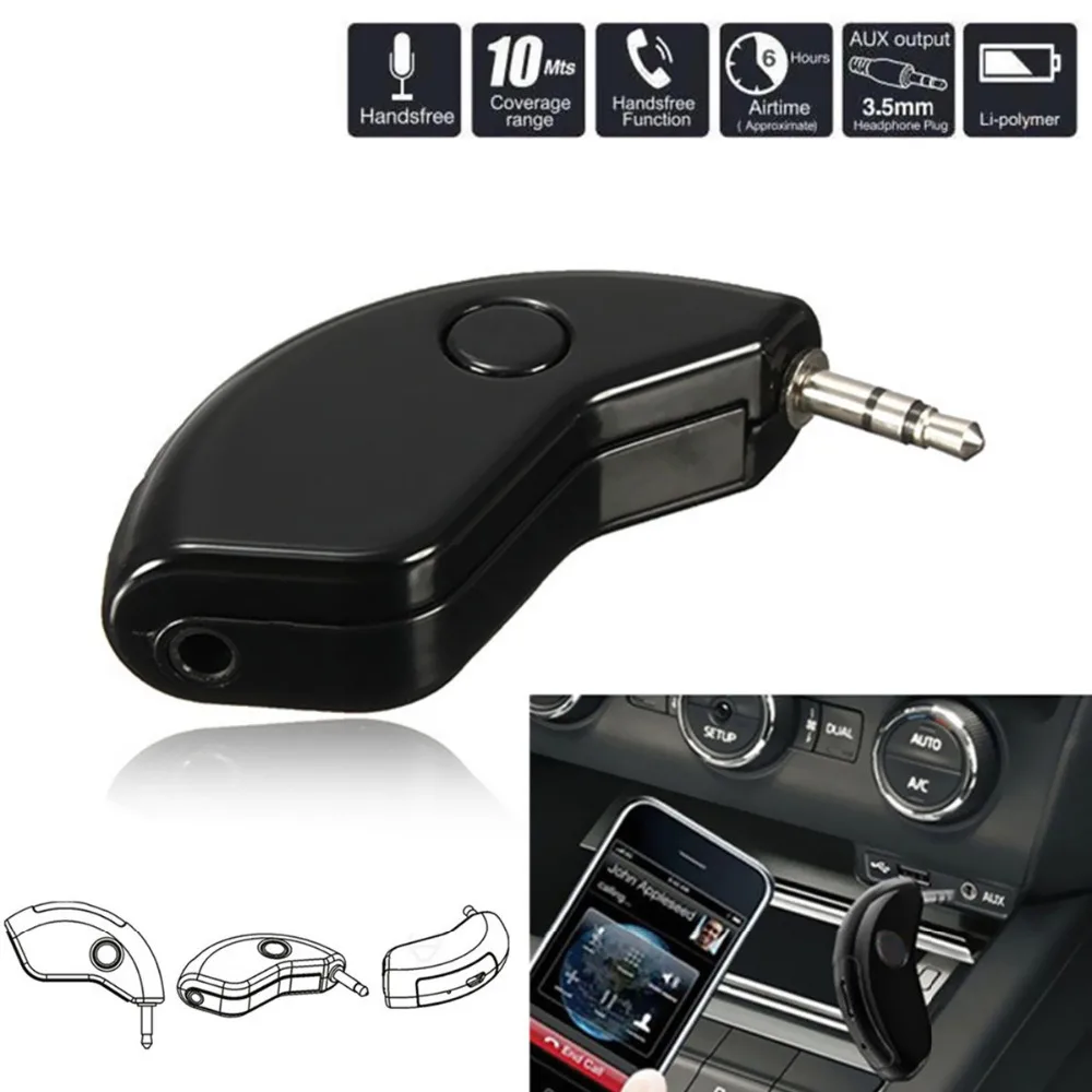 FDOMAIN bluetooth handsfree car kit 3 5 мм aux аудио приемник адаптер сотовый телефон музыка mp3