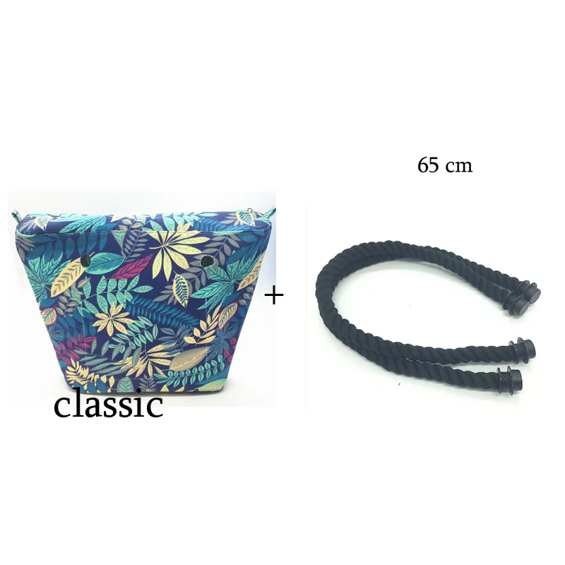 classic set 1 пара черная сумка ручка PU материал 70-75 см костюм для obag - Цвет: classic set