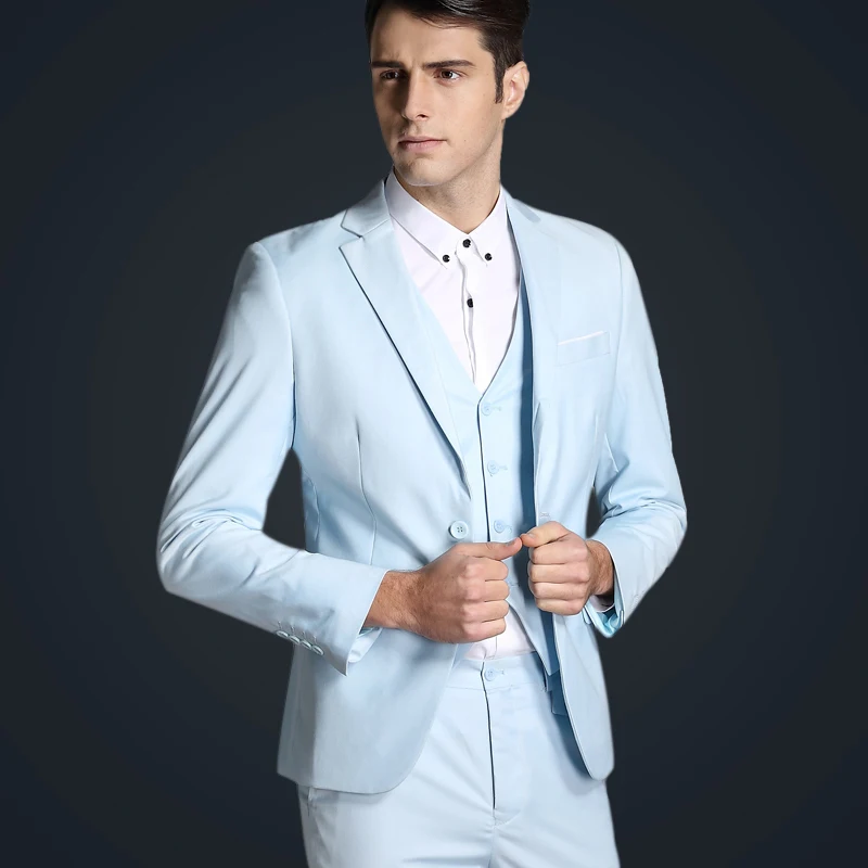 Лидирующий бренд TERNO Slim Fit Элегантный джентльмен случайные Для мужчин костюм