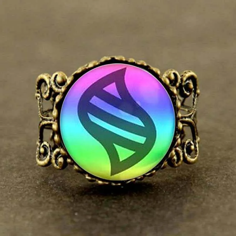 Pikachu Мега камень Аниме игра мужское Латунное стальное кольцо стимпанк ювелирные