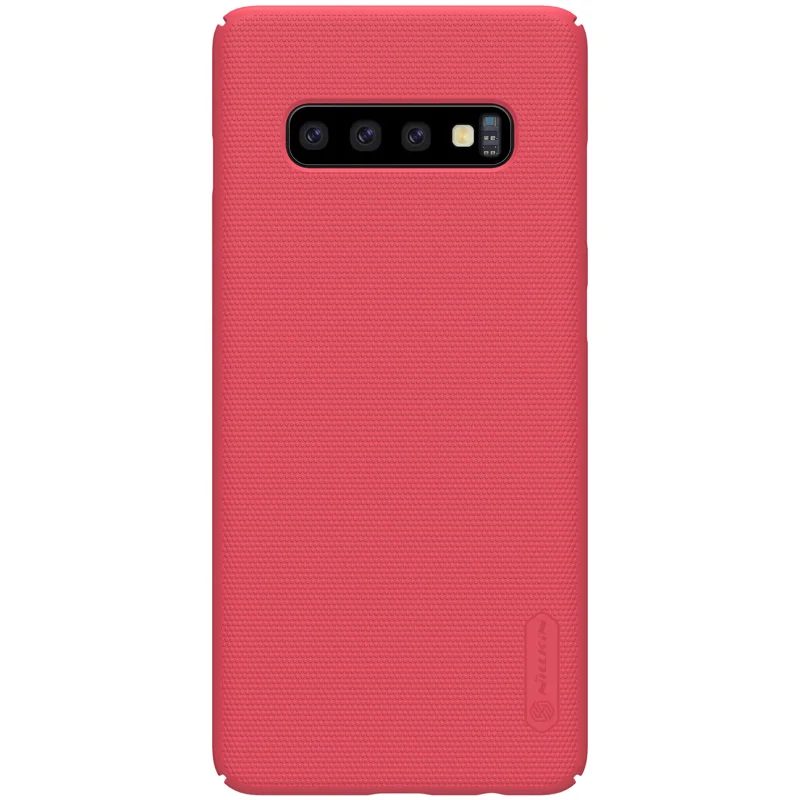 Красный Для samsung Galaxy S10 чехол Nillkin жесткая ультраматовая защитная накладка на тонкая задняя крышка чехол для телефона для samsung S10 Nilkin Matte Capa - Цвет: Красный
