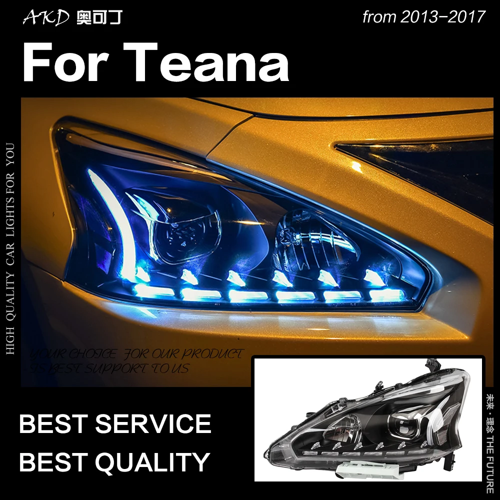 АКД стайлинга автомобилей фар для Nissan Teana Altima светодиодный фар 2013- DRL Hid вариант фара ангельский глаз луч автомобильные аксессуары