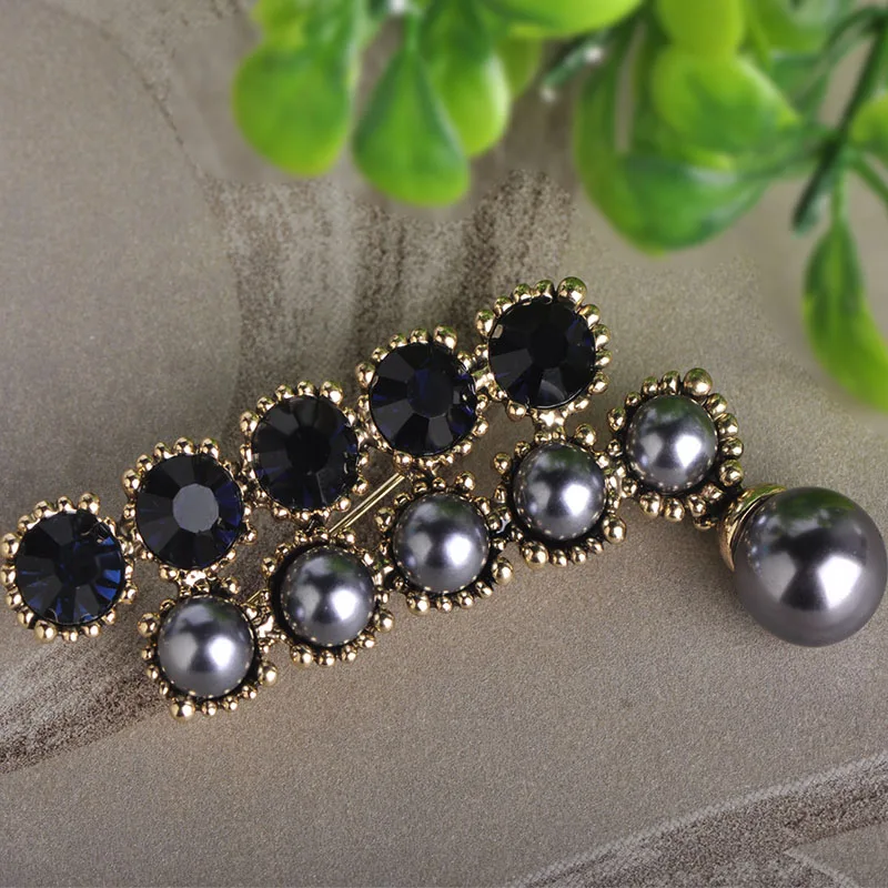 Blucome классические круглые серые Броши золотого цвета с имитацией жемчуга