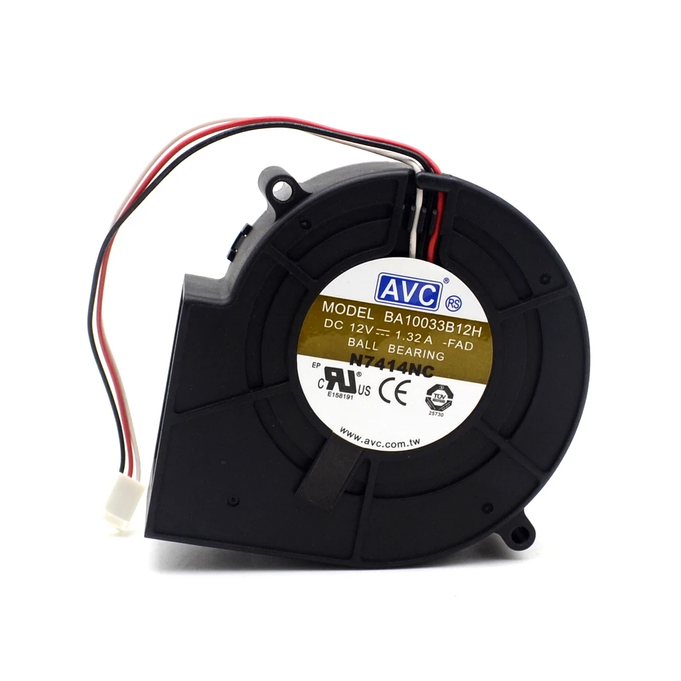 9733 DC 12V 1.32A BA10033B12H 3-проводной турбинный вентилятор охлаждения для AVC | Компьютеры и