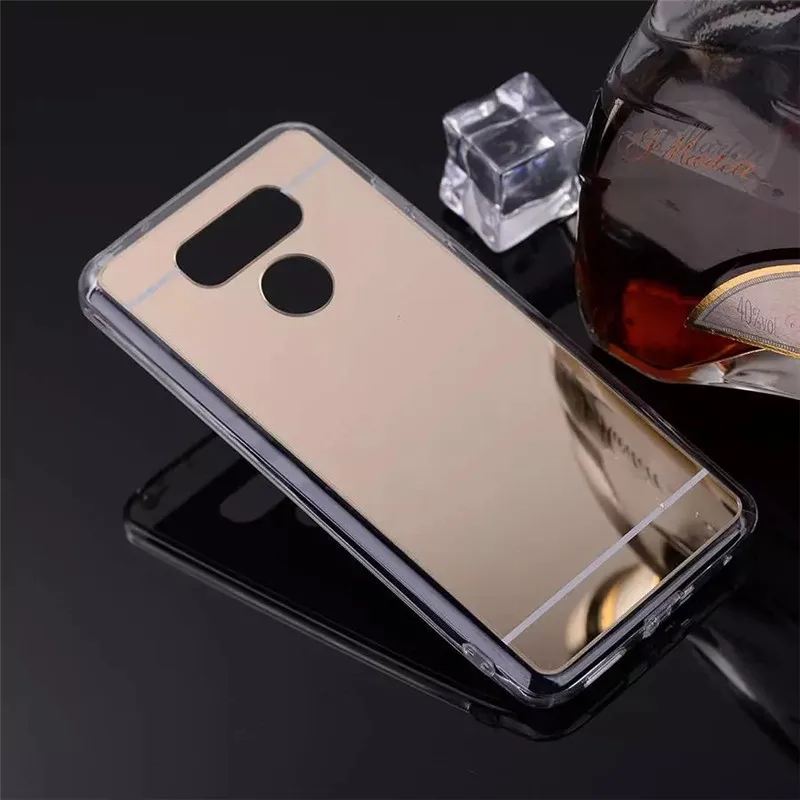 Роскошные G6 Мягкие TPU Зеркало чехол для LG H870 Chrome Задняя крышка Капа |