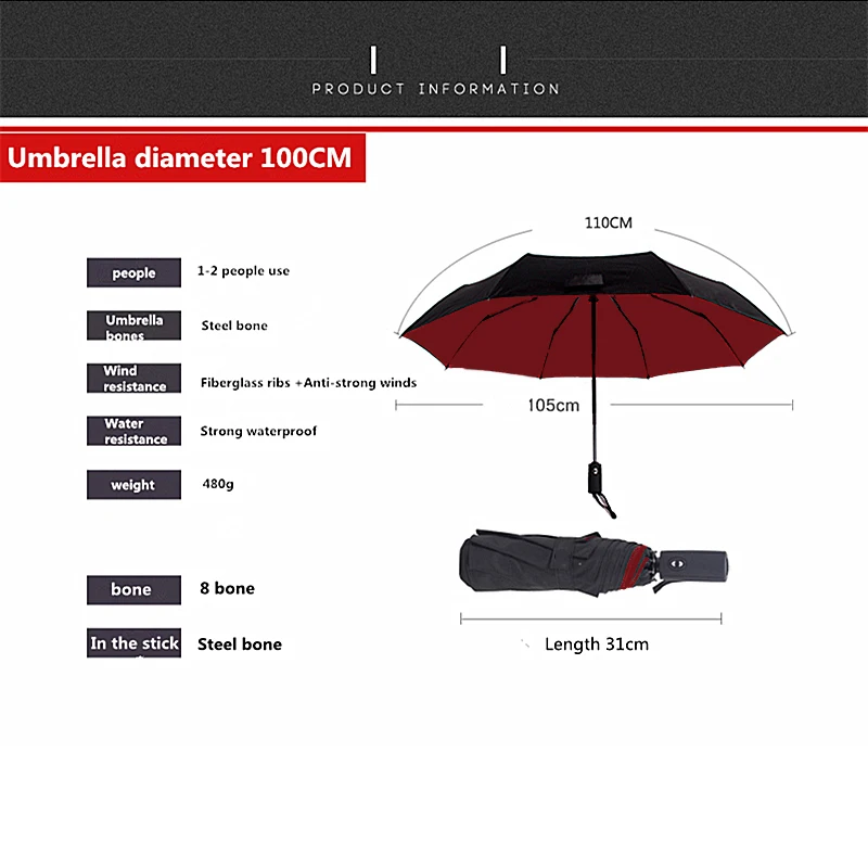 Новый двойной слой три складной зонтик Анти-УФ автоматический зонт дождь