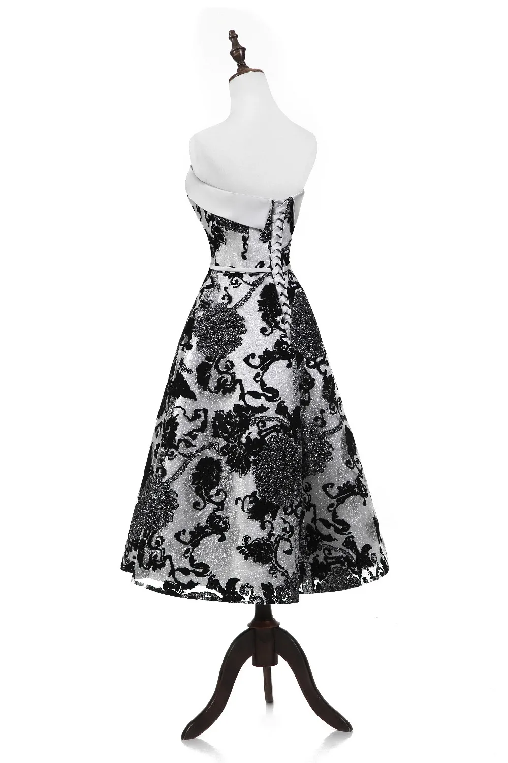 Женское платье с вырезом лодочкой принтом|ribbon back|ribbon ribbonribbon dress |