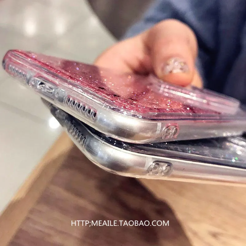 3D чехол с белым облаком и блестками для iphone 6 8 plus зыбучим песком Fundas s XR XS Max 7