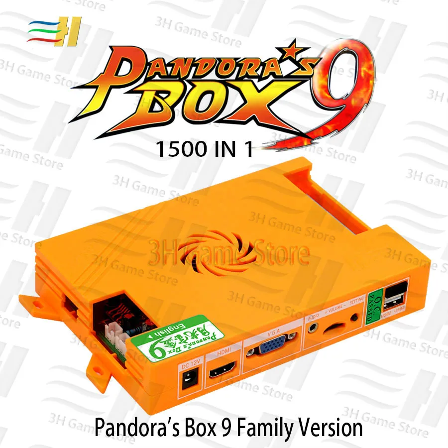 Pandora Box 9 1500 В 1 аркадная игра семейная материнская плата pcb для консоли HDMI VGA usb джойстик для ПК ТВ ps3 Mortal Kombat pacman