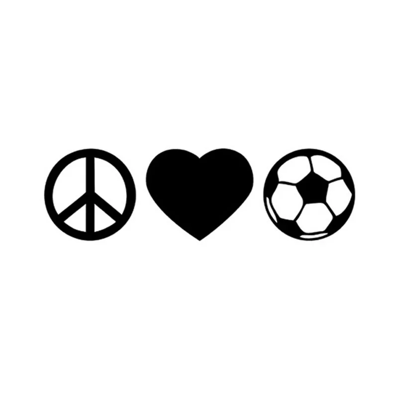 18 5*5 5 см стикер для футбольного автомобиля с надписью Peace Love персональный s и