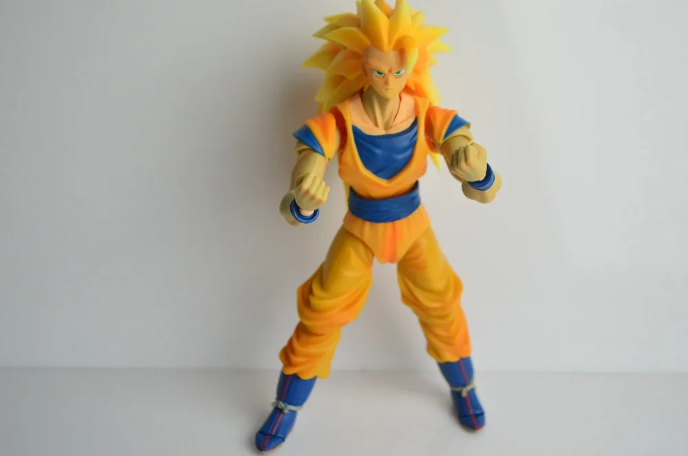 Драконий жемчуг Z Супер Saiya Goku SHF фигурка игрушка SSJ3 Gokon SSJ черные волосы модель