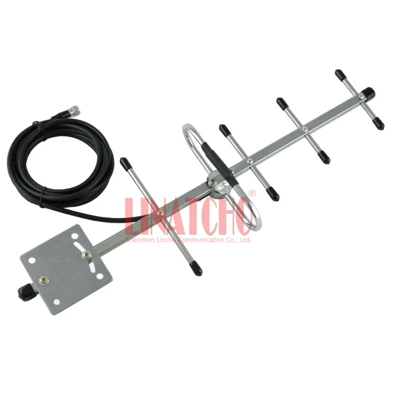 1.2ghz stainless steel 5 elements yagi 3 meters RG58U cable cctv transmitter outdoor yagi antenna F male connector