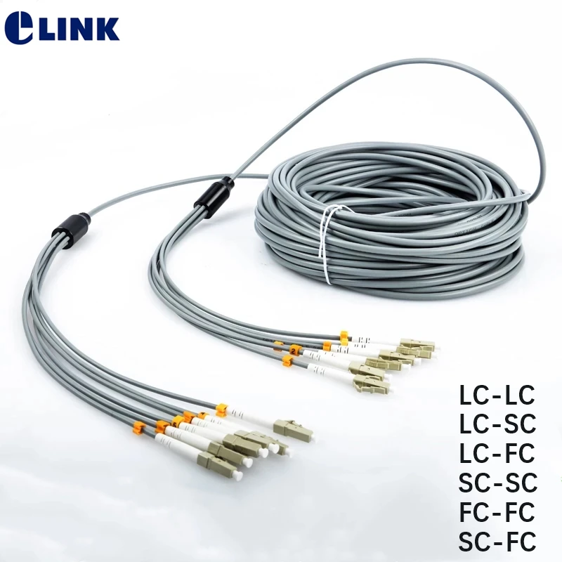 3mtr 6-жильный армированный волоконный коммутационный шнур мм SC LC FC ST UPC