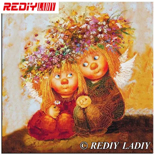Rediy ladiy Diy Алмазная картина ангел для девочек кристальная вышивка крестиком Алмазная вышивка квадратная дрель Полный домашний декор мозаика - Цвет: RF78992