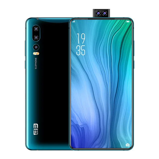 Синий Elephone U2 16MP всплывающая камера 6,2" FHD+ экран Android 9,0 MT6771T Восьмиядерный 4/6GB 64/128GB Face ID 4G мобильный телефон - Цвет: Синий