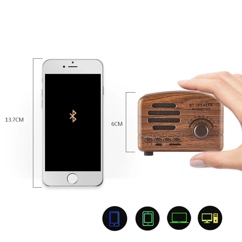 JOYTOP беспроводной Bluetooth динамик Портативный Открытый Мини Колонка коробка громкий динамик поддержка TF FM caixa де сом ретро-динамики