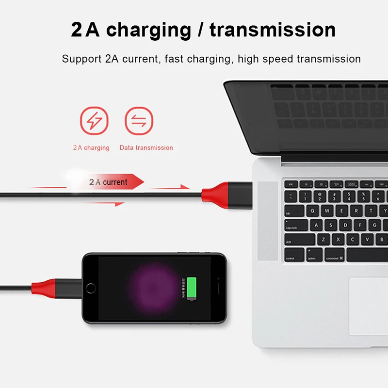 NOHON нейлон быстро зарядный кабель освещения для iPhone X 8 7 6 5S плюс 5C зарядки шнур Ipad