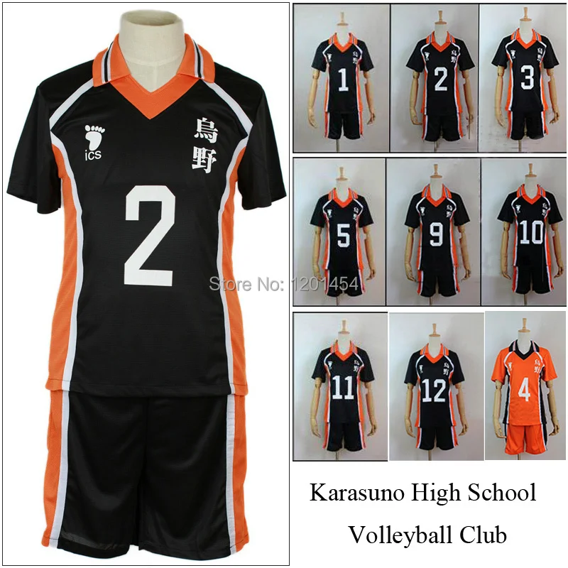 

Haikyuu! Костюм для косплея Karasuno для старшей школы, волейбольный клуб Hinata Shyouyou, спортивная одежда, джерси, униформа