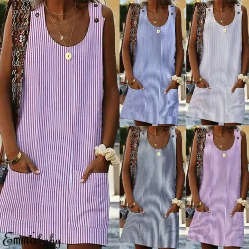 2019 Новинка Лидер продаж Летняя мода Последние Для женщин без рукавов карманы