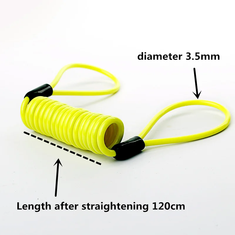 NEW 1.2m Spring Cable Motorcycle Alarm Disc Lock Security Anti-Thief Motorbike Wheel Disc Brake Bag Reminder Motor Accessories