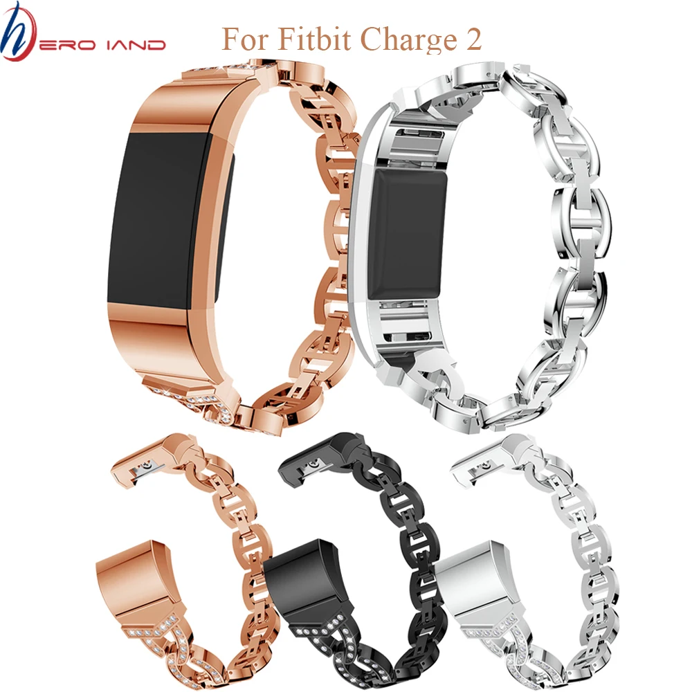 Модный женский браслет из нержавеющей стали для Fitbit Charge 2 сменный Браслет ремешок