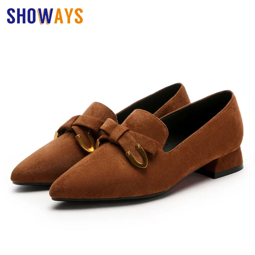 Женские лоферы из флока с бантом повседневные офисные туфли без каблуков черные