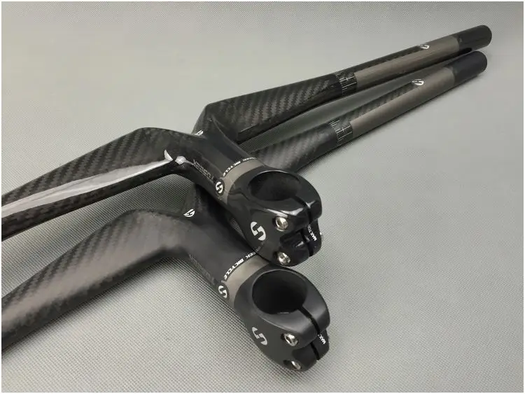 TOSEEK Mtb велосипед Интегрированный руль велосипеда углеродный 720 мм Аксессуары для