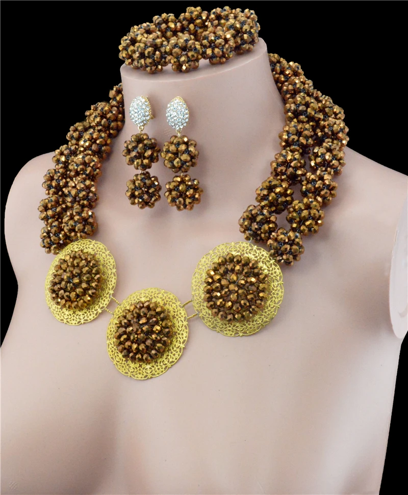 2016 новый классический дизайн комплект ювелирных изделий из африканских бусин в