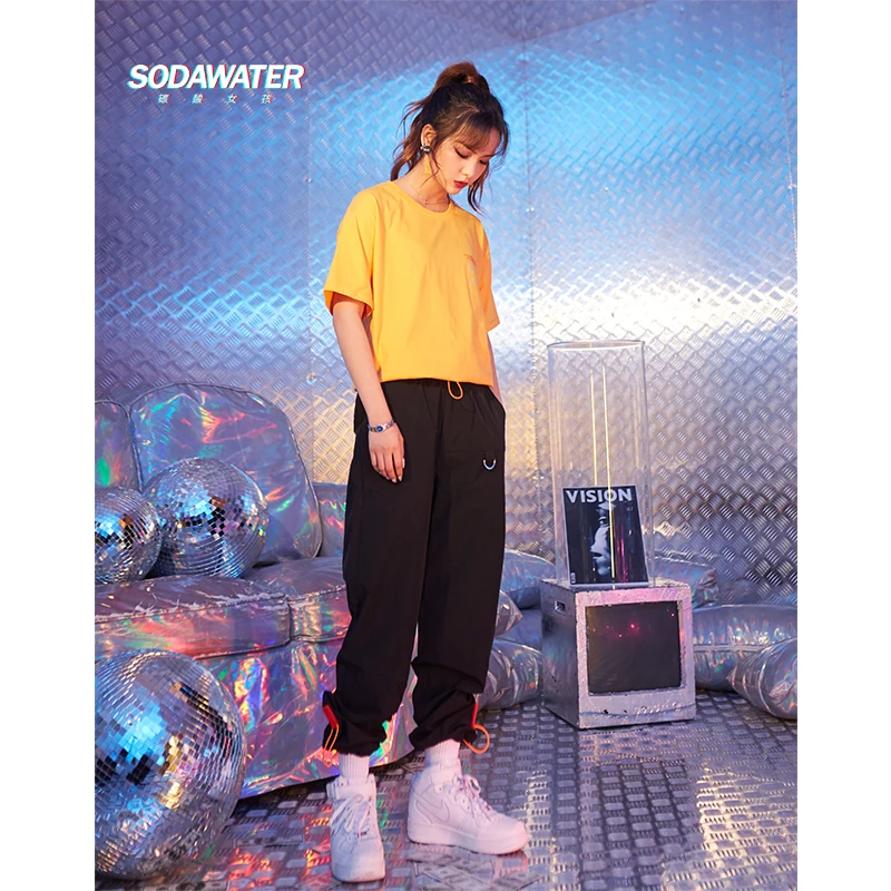 Женские брюки шаровары SODAWATER повседневные карго с завязками на лодыжке 81192 W лето