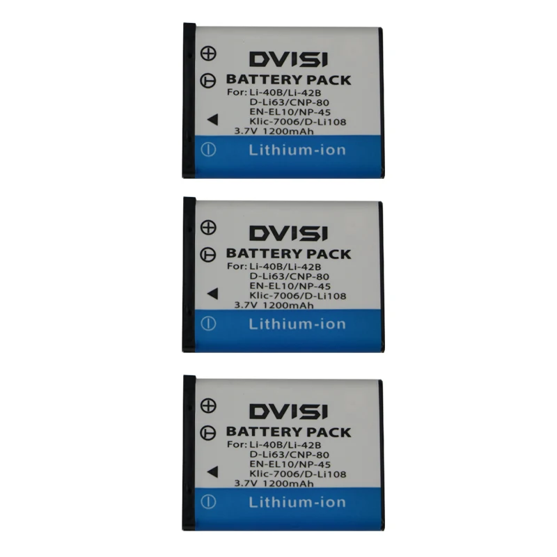 3 7 V 1200mAh батарея LI 42B Li 40B NP 45 NP45 FNP45 EN EL10 D Li63 DLI63 Li108 DLI108 80 NP80 CNP80 KLIC 7006 K7006|battery li-42b|1200mah