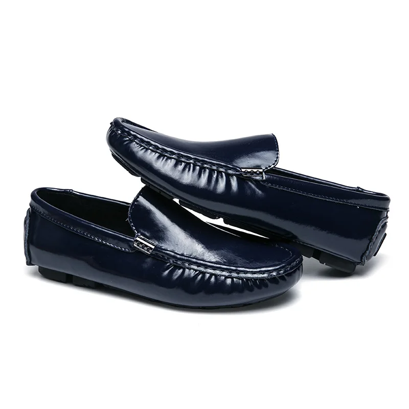 JKPUDUN Big Size Men Loafers Luxury Brand Moccasins For Casual Shoes Patent Leather Designer Driving High Quality | Обувь