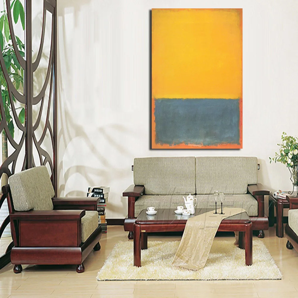 JQHYART Mark Rothko Классическая масляная живопись натюрморт живая комната Холст