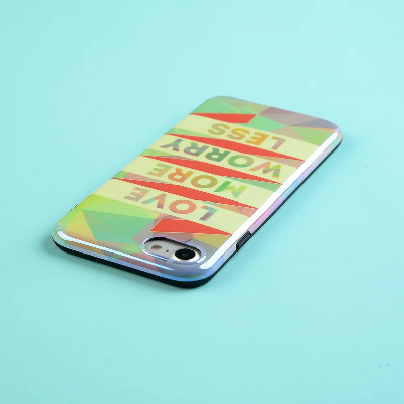 Cuptakes Luxury Glossy IMD Soft Silicone Case for Apple iPhone 7 8 6 6S X Plus 10 Cover Cute Quotes Love More gradual change |