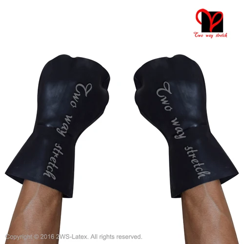 all black color Сексуальные черные латексные перчатки с шариками, перчатки без пальцев, резиновые перчатки, перчатки для БДСМ, варежки для катстуита, большие ST-036 - Цвет: all black color