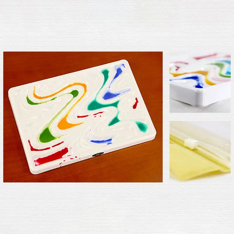 Волнистые искусственные керамические палитры квадратные акварельные легко