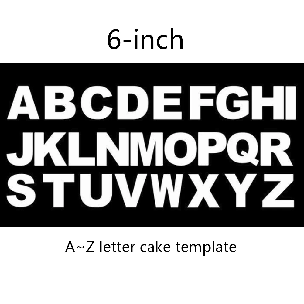 6inch 1 комплект ПЭТ Алфавит формы для торта шоколадные кондитерские украшения формы пищевой формы для DIY торта на день рождения Печенье с мастикой инструменты для украшения - Цвет: 6inch