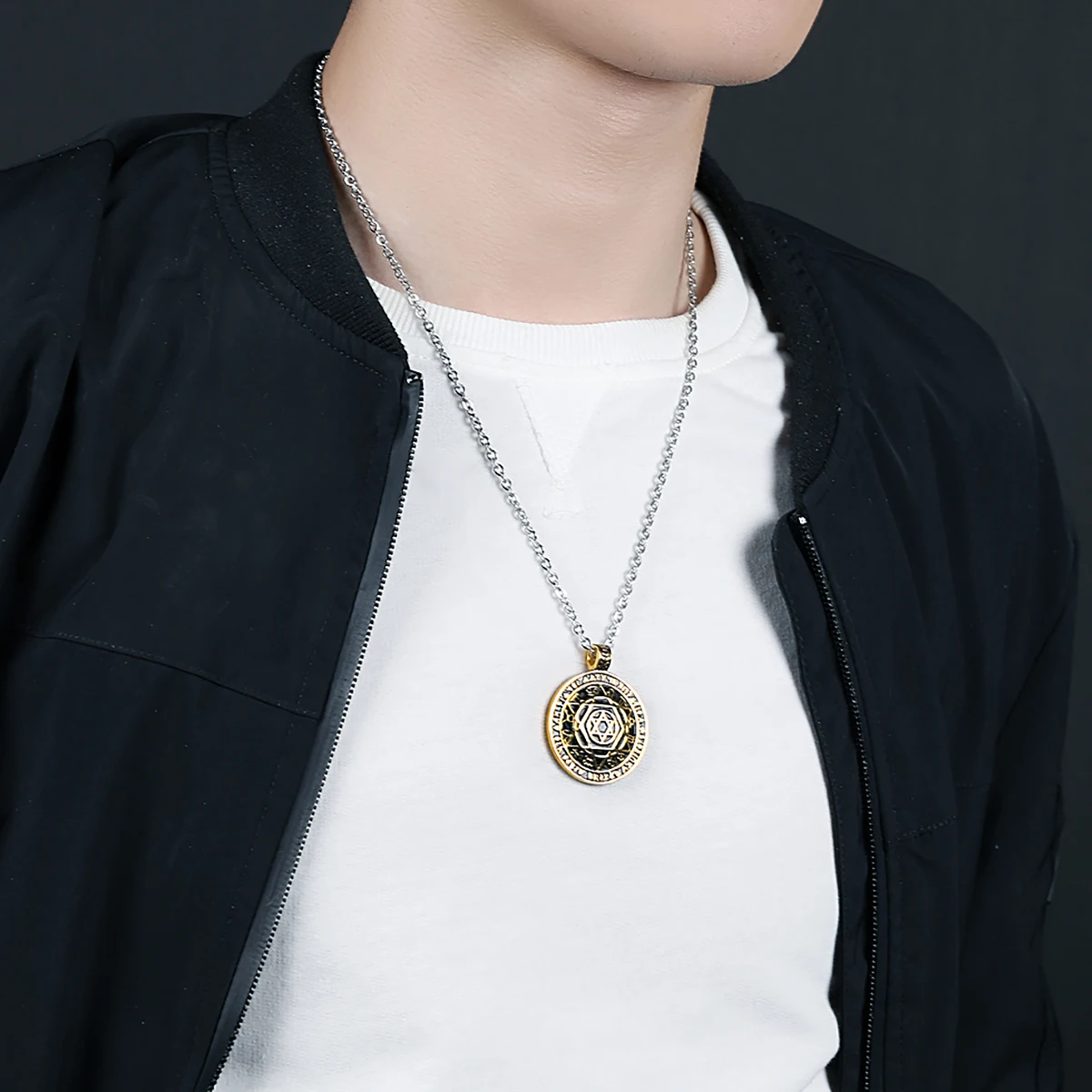 Подвеска в виде шестиконечной звезды из нержавеющей стали серебро 2019 новые