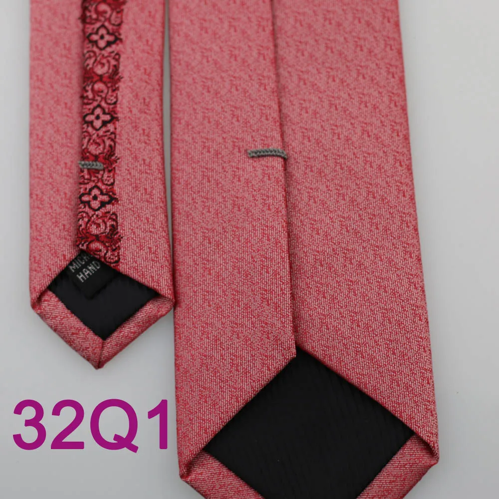 YIBEI Coachella Casual Dress Florals Novelty Ties Slim Skinny Narrow Corbatas Seda Jacquard Woven Microfiber Coral Pink Necktie |