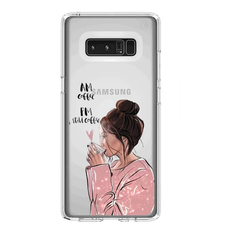 TPU VOGUE queen платье принцессы для девушек, визуально увеличивающие boss кофе мягкий ТПУ чехол для телефона для samsung S5 S10 S10LITE S8 S9 S9PIUS S7EDGE S6 2018A8 A6 - Цвет: TPU