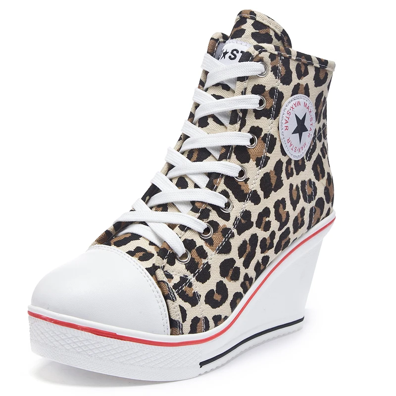 Women Casual Shoes Leopord Для женщин кроссовки Повседневное Клин Платформа Узелок Для женщин Вулканизированная обувь осень обувь со скрытым каблуком женские кроссовки женские - Цвет: Women Casual Shoes