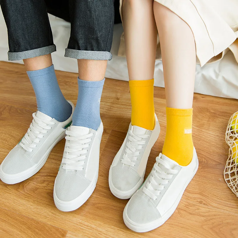 Носки хлопковые для мужчин и женщин 7 парт с вышивкой понедельника по воскресенье