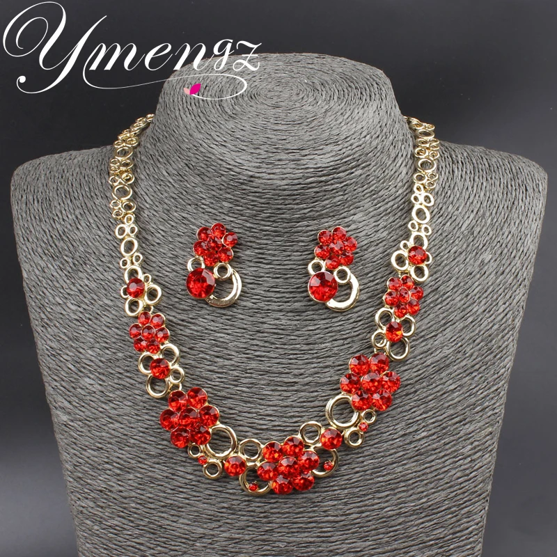 Классический Позолоченный Кулон Цветок Ювелирные Наборы Для Женщин Способа