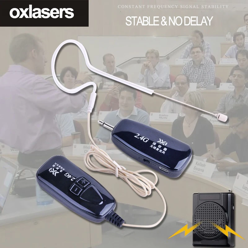 Беспроводной микрофон OXLasers 2 4G невидимый для наушников колокольной конференции и