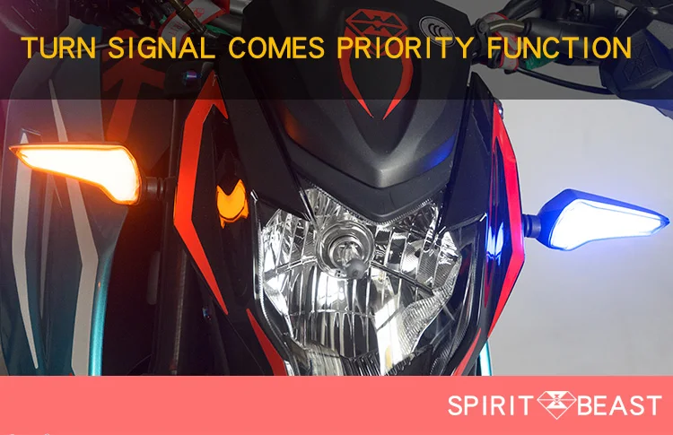 SPIRIT BEAST Мотоцикл модифицированные поворотники водонепроницаемый поворотники светодиодный фонарь направленного света декоративные сигнальные огни